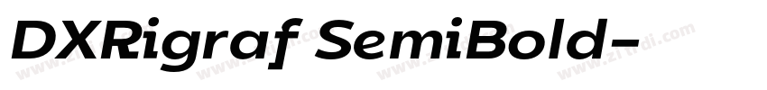 DXRigraf SemiBold字体转换